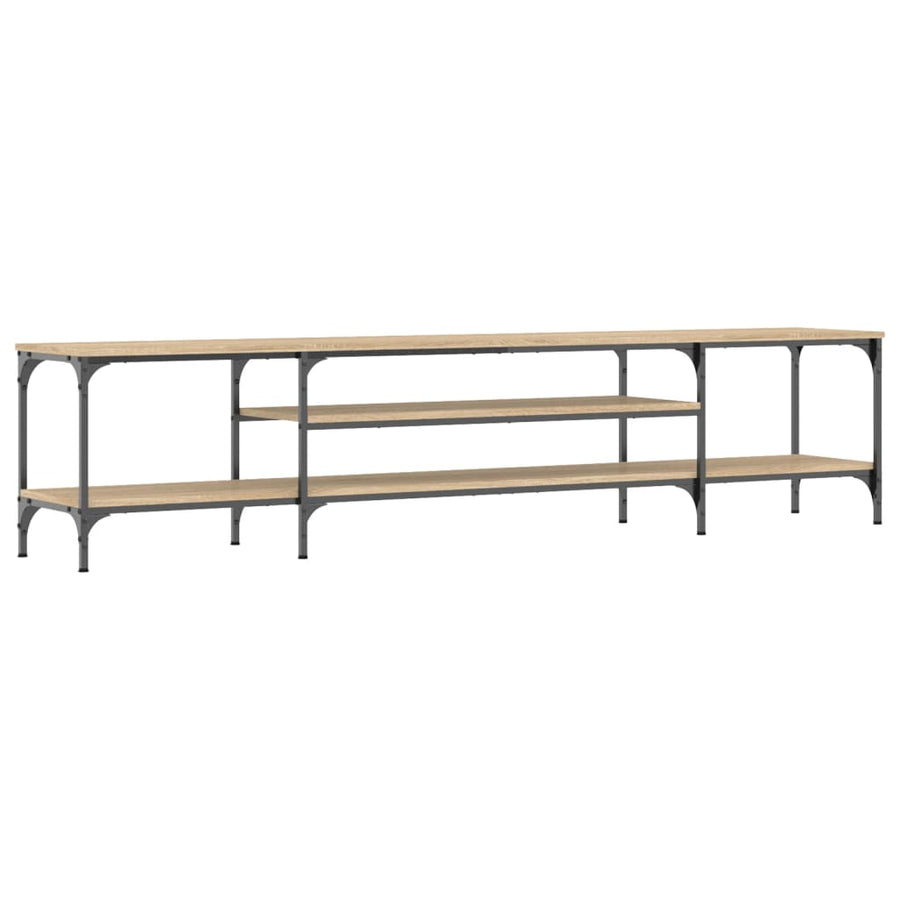 Tv-Meubel Bewerkt Hout En Ijzer Kleur 201 x 35 x 45 cm Sonoma eiken