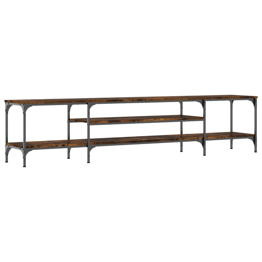 Tv-Meubel Bewerkt Hout En Ijzer Kleur 201 x 35 x 45 cm Gerookt eiken