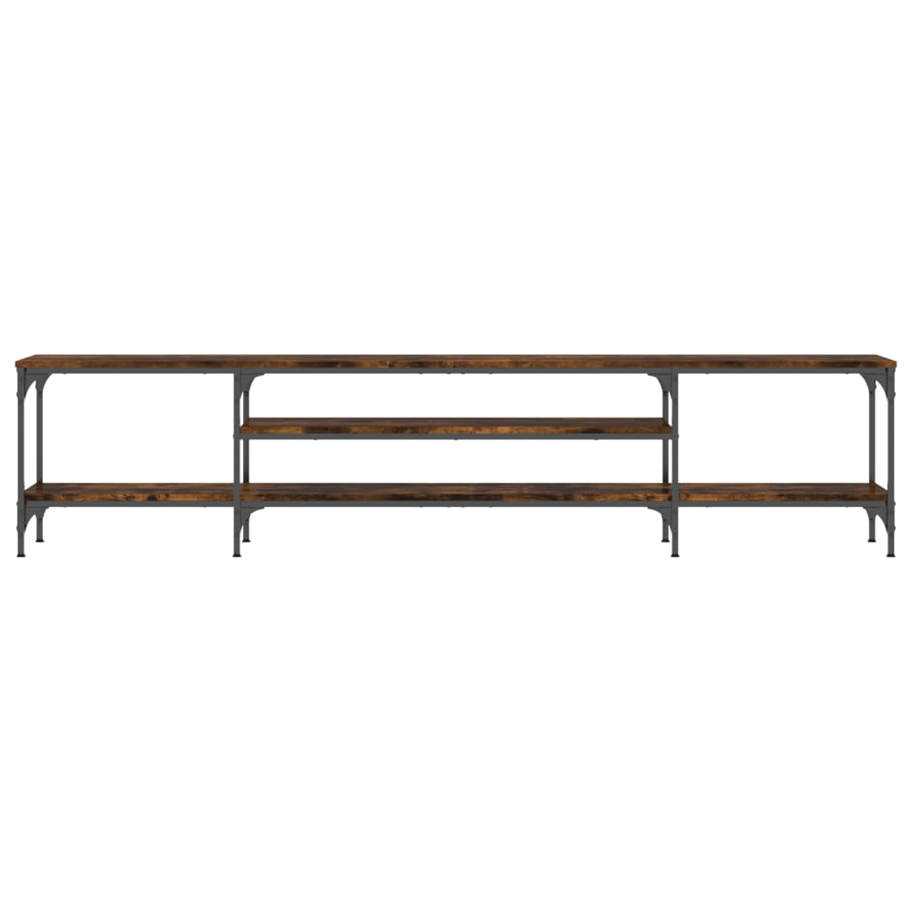 Tv-Meubel Bewerkt Hout En Ijzer Kleur 201 x 35 x 45 cm Gerookt eiken