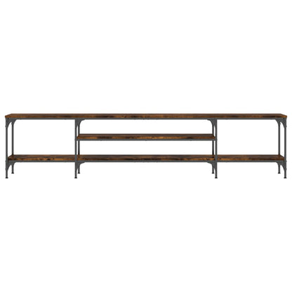 Tv-Meubel Bewerkt Hout En Ijzer Kleur 201 x 35 x 45 cm Gerookt eiken