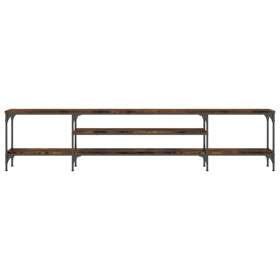 Tv-Meubel Bewerkt Hout En Ijzer Kleur 201 x 35 x 45 cm Gerookt eiken