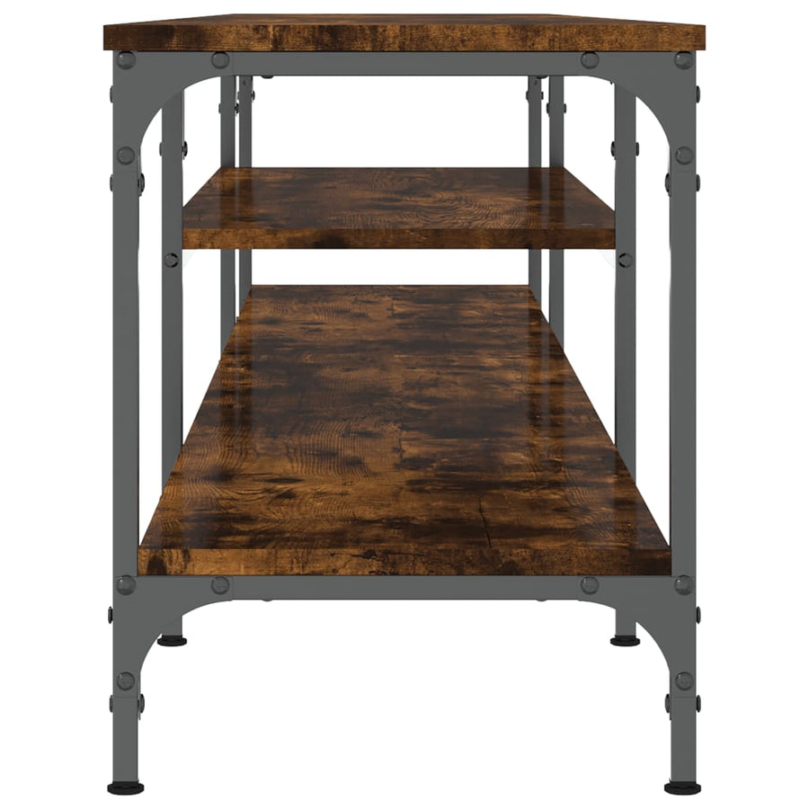 Tv-Meubel Bewerkt Hout En Ijzer Kleur 201 x 35 x 45 cm Gerookt eiken