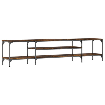 Tv-Meubel Bewerkt Hout En Ijzer Kleur 201 x 35 x 45 cm Gerookt eiken
