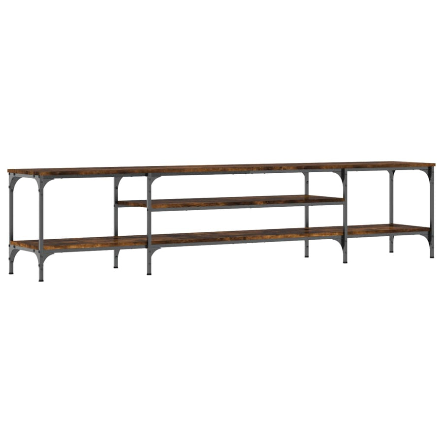 Tv-Meubel Bewerkt Hout En Ijzer Kleur 201 x 35 x 45 cm Gerookt eiken