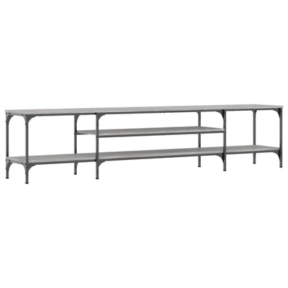 Tv-Meubel Bewerkt Hout En Ijzer Eiken 201 x 35 x 45 cm Grijs sonoma
