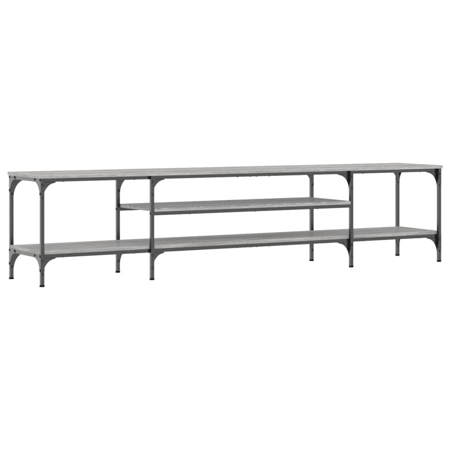 Tv-Meubel Bewerkt Hout En Ijzer Eiken 201 x 35 x 45 cm Grijs sonoma