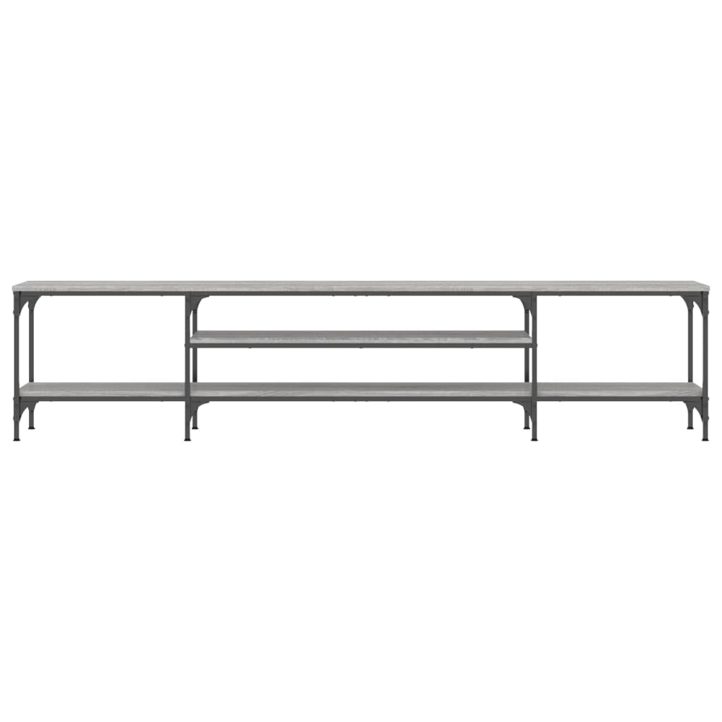 Tv-Meubel Bewerkt Hout En Ijzer Eiken 201 x 35 x 45 cm Grijs sonoma