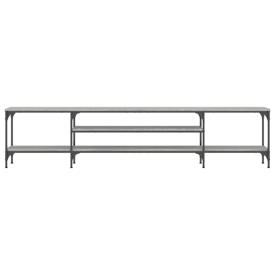 Tv-Meubel Bewerkt Hout En Ijzer Eiken 201 x 35 x 45 cm Grijs sonoma