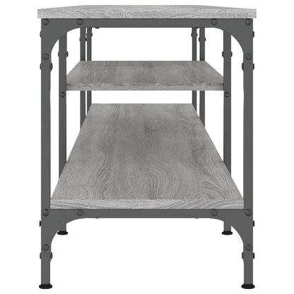 Tv-Meubel Bewerkt Hout En Ijzer Eiken 201 x 35 x 45 cm Grijs sonoma