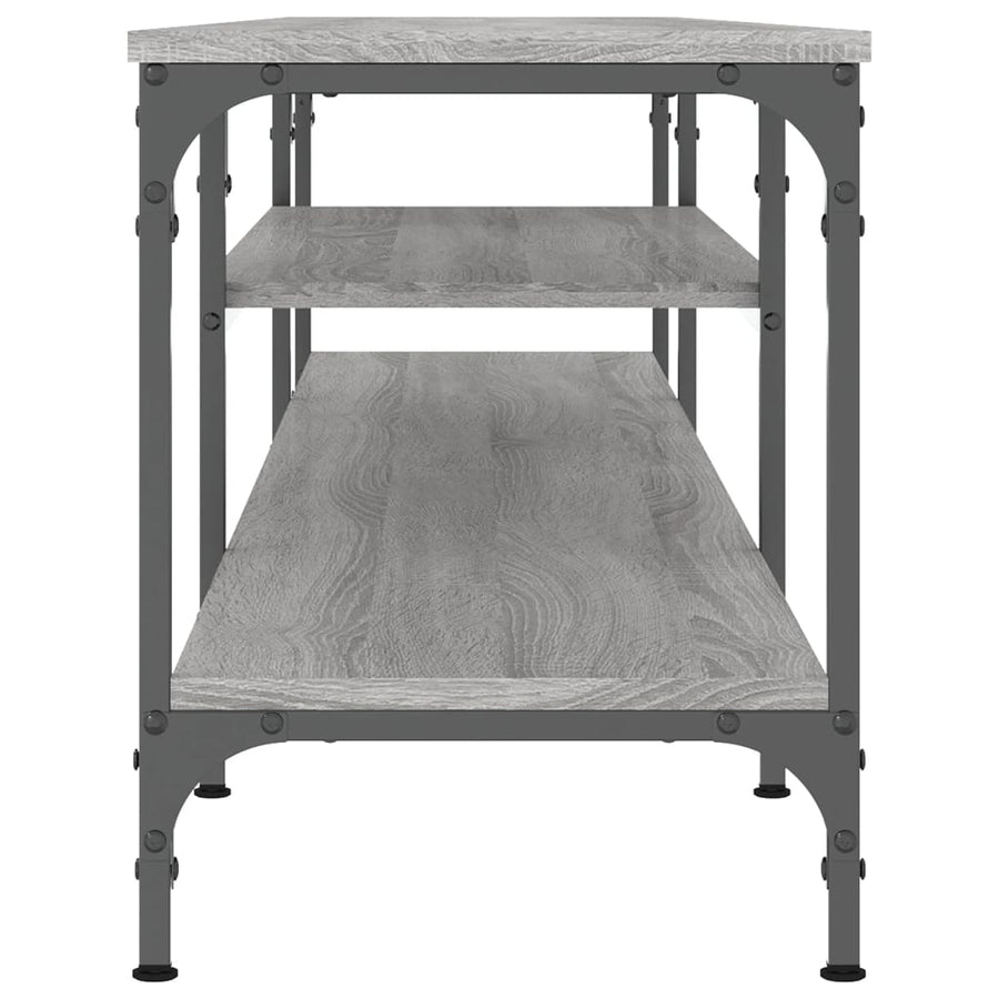 Tv-Meubel Bewerkt Hout En Ijzer Eiken 201 x 35 x 45 cm Grijs sonoma