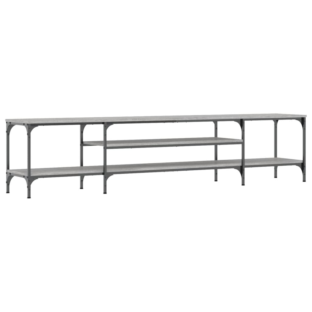 Tv-Meubel Bewerkt Hout En Ijzer Eiken 201 x 35 x 45 cm Grijs sonoma
