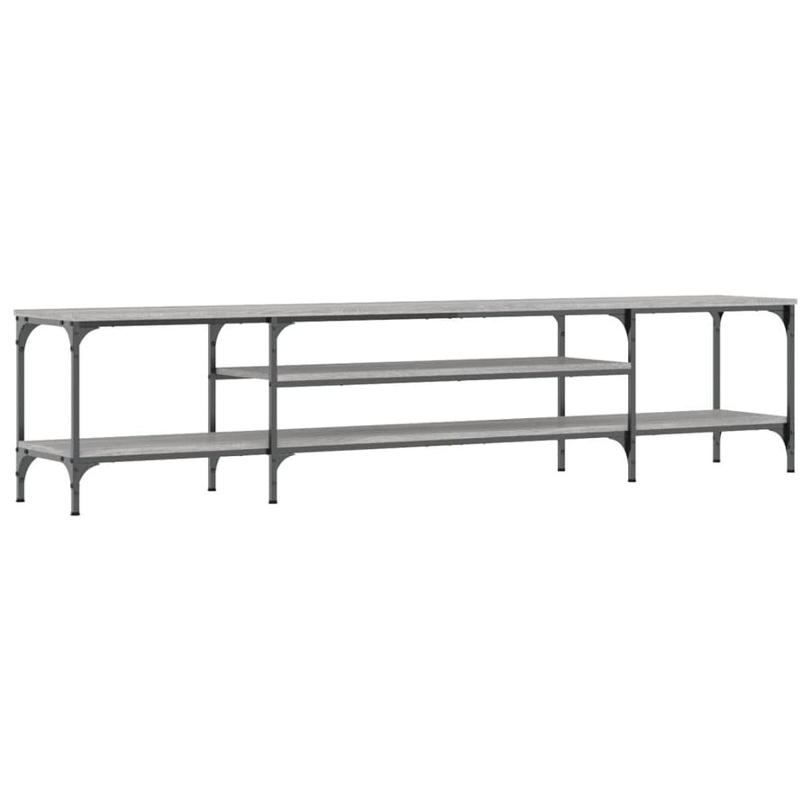 Tv-Meubel Bewerkt Hout En Ijzer Eiken 201 x 35 x 45 cm Grijs sonoma