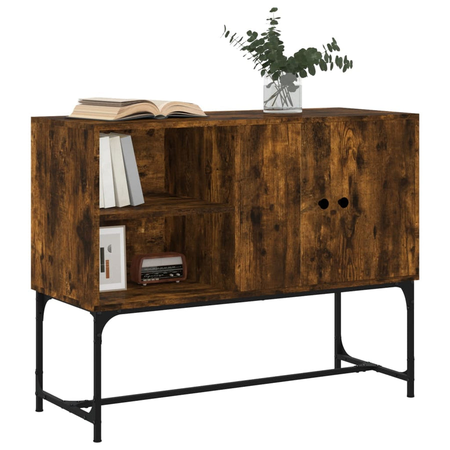 Dressoir 100X40X79,5 Cm Bewerkt Hout Gerookt Eikenkleurig