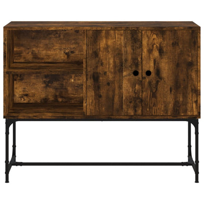 Dressoir 100X40X79,5 Cm Bewerkt Hout Gerookt Eikenkleurig