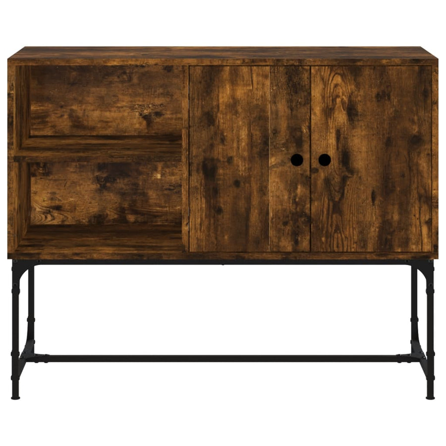Dressoir 100X40X79,5 Cm Bewerkt Hout Gerookt Eikenkleurig