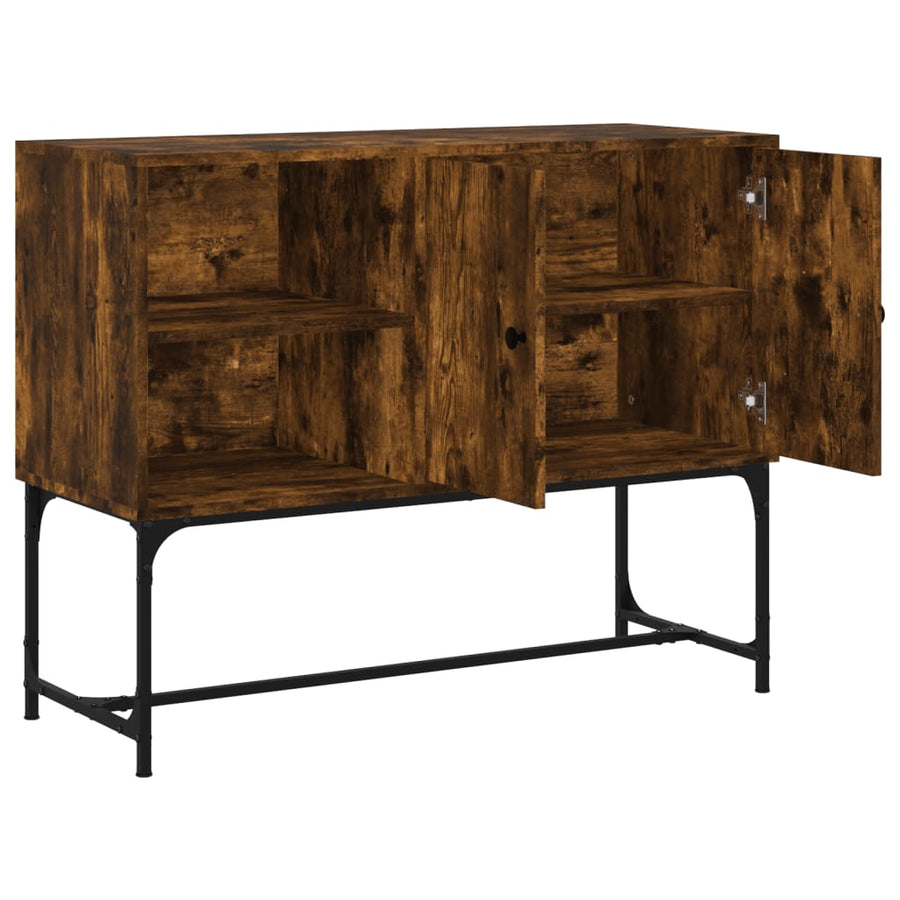 Dressoir 100X40X79,5 Cm Bewerkt Hout Gerookt Eikenkleurig