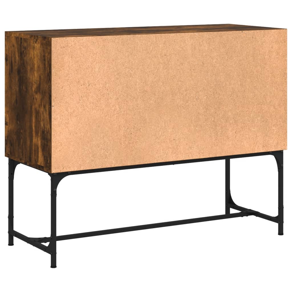 Dressoir 100X40X79,5 Cm Bewerkt Hout Gerookt Eikenkleurig