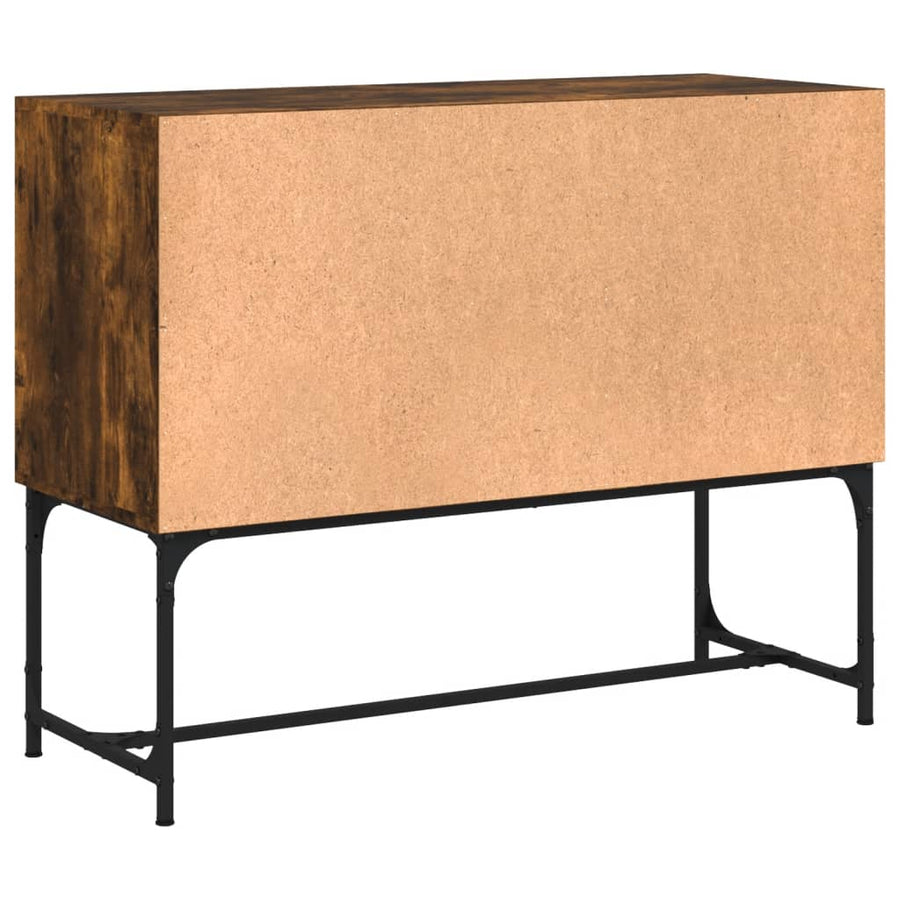 Dressoir 100X40X79,5 Cm Bewerkt Hout Gerookt Eikenkleurig