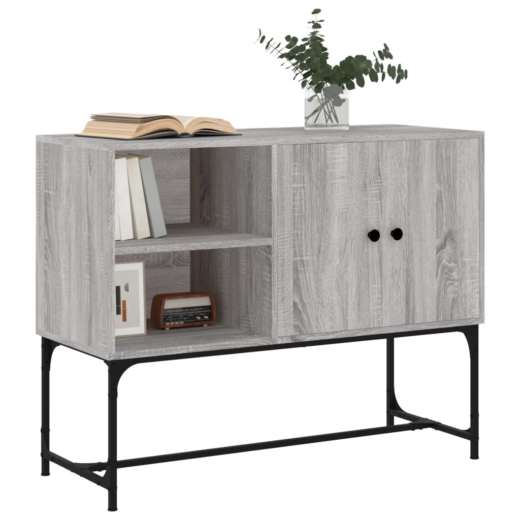 Dressoir 100X40X79,5 Cm Bewerkt Hout Grijs Sonoma Eikenkleurig