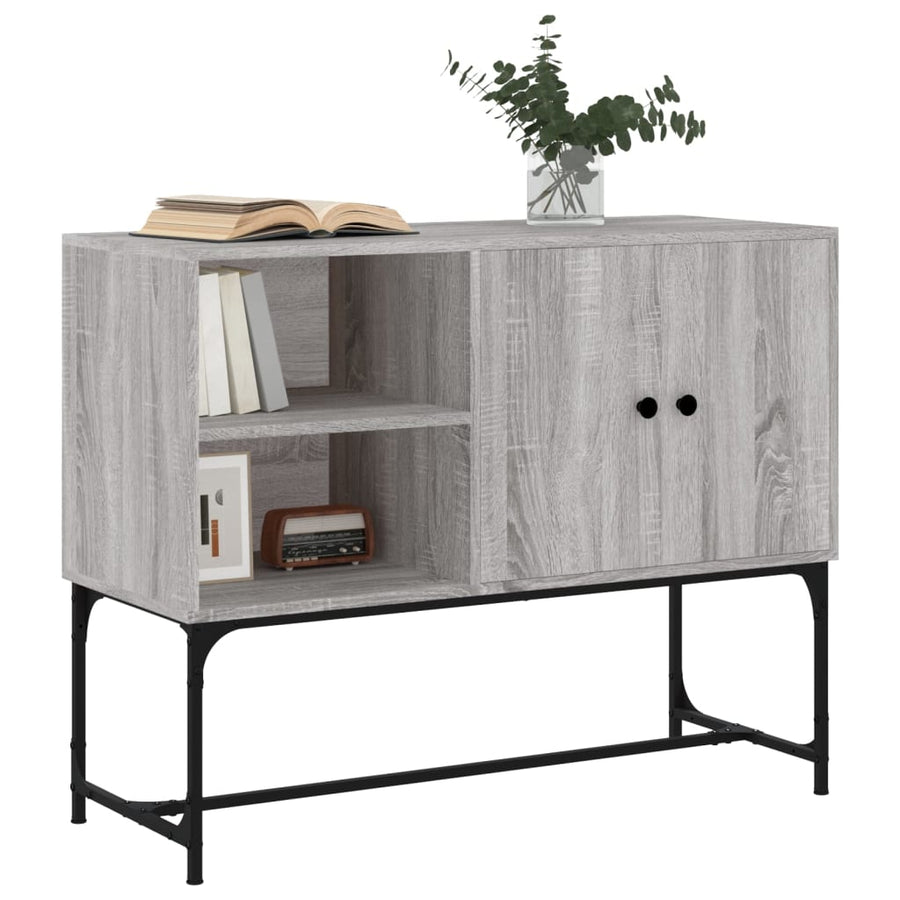 Dressoir 100X40X79,5 Cm Bewerkt Hout Grijs Sonoma Eikenkleurig