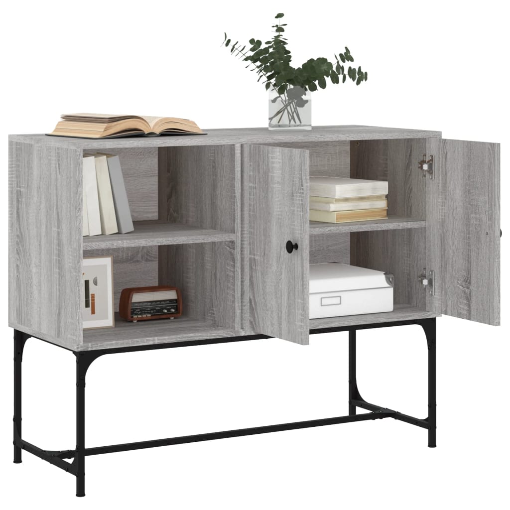 Dressoir 100X40X79,5 Cm Bewerkt Hout Grijs Sonoma Eikenkleurig