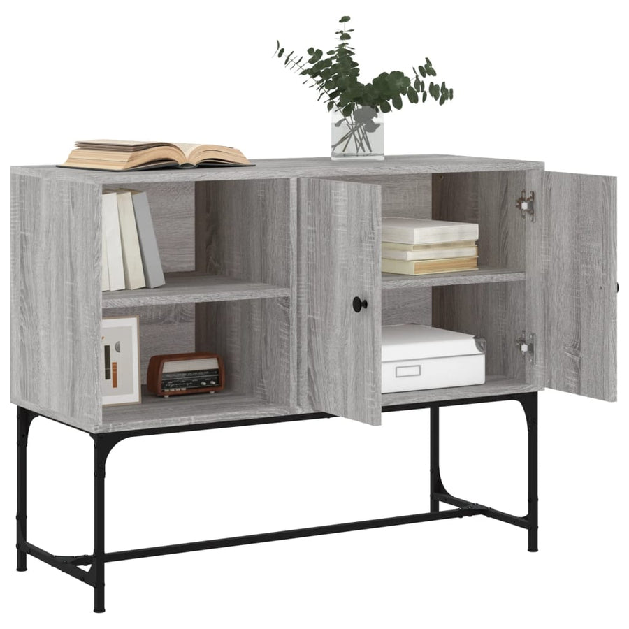 Dressoir 100X40X79,5 Cm Bewerkt Hout Grijs Sonoma Eikenkleurig