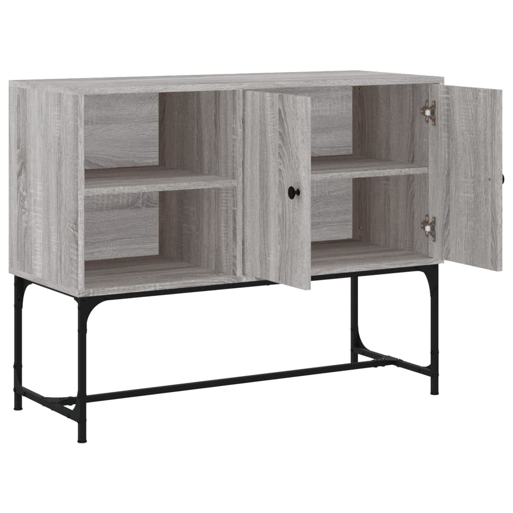Dressoir 100X40X79,5 Cm Bewerkt Hout Grijs Sonoma Eikenkleurig