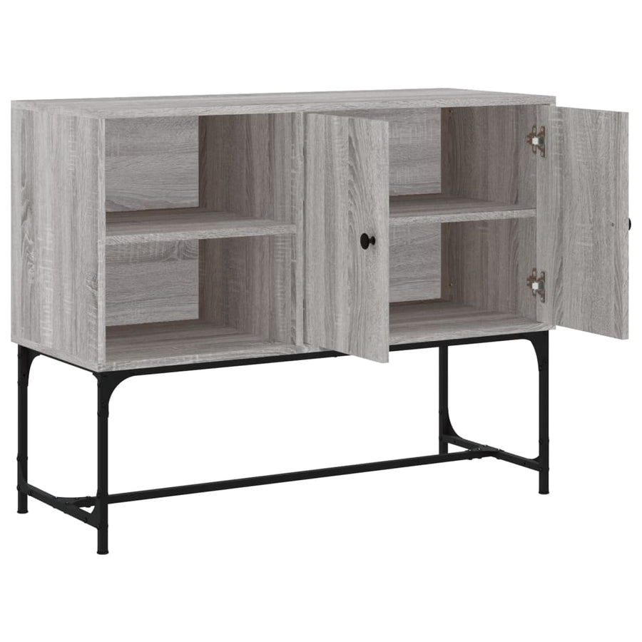 Dressoir 100X40X79,5 Cm Bewerkt Hout Grijs Sonoma Eikenkleurig