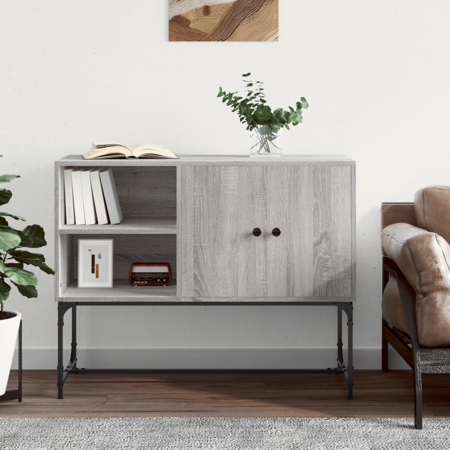 Dressoir 100X40X79,5 Cm Bewerkt Hout Grijs Sonoma Eikenkleurig