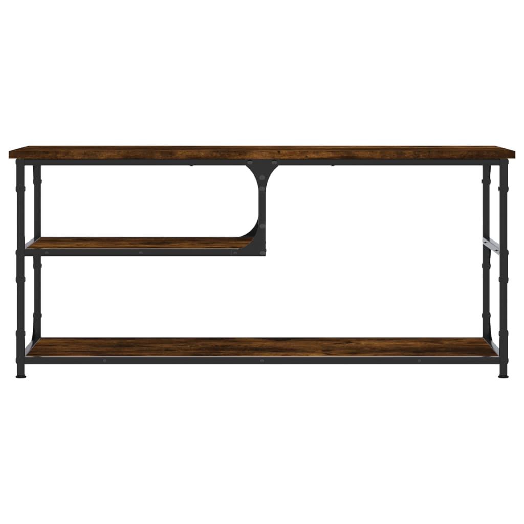 Tv-Meubel 03X38X46,5 Cm Bewerkt Hout Staal Kleur Gerookt eiken