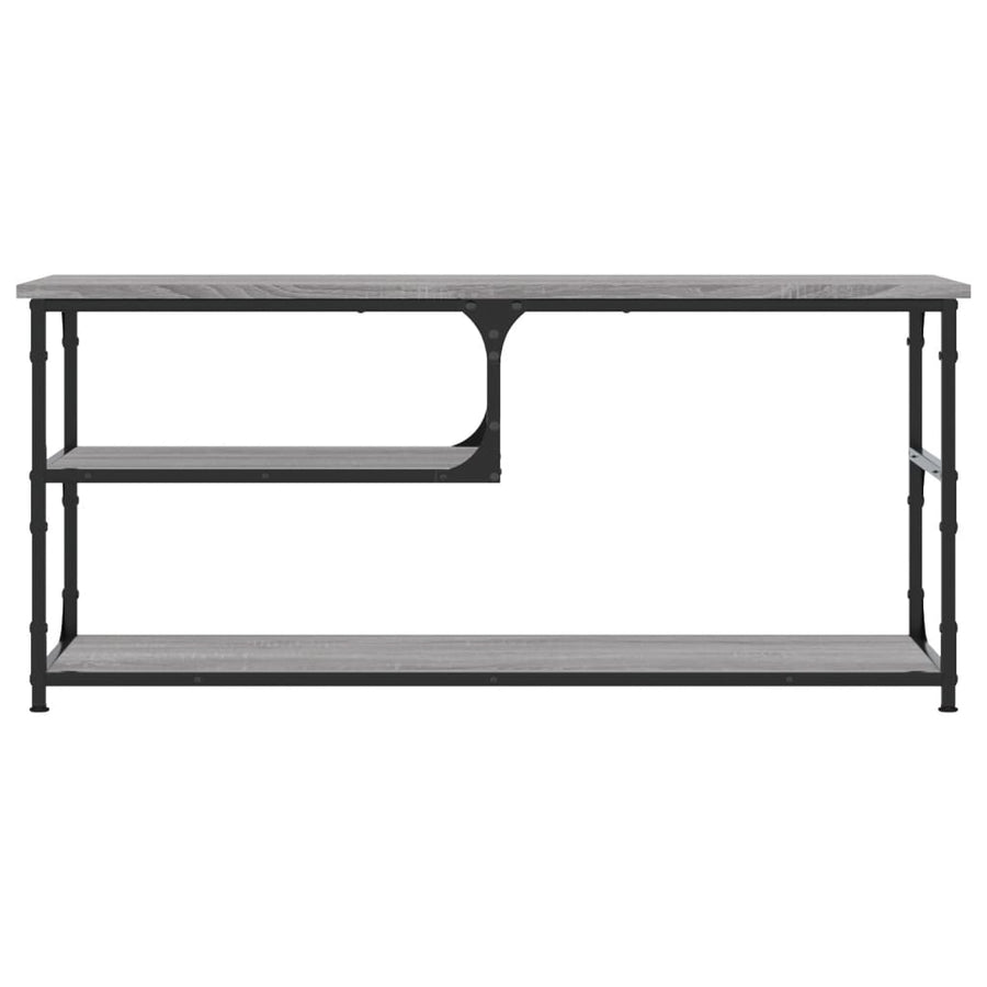 Tv-Meubel 03X38X46,5 Cm En Bewerkt Hout Staal Grijs sonoma