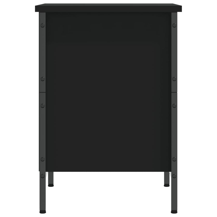 Schoenenkast 38X35X50 Cm Bewerkt Hout Zwart