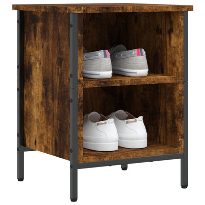 Schoenenkast Bewerkt Hout Kleurig 38 x 35 x 50 cm Gerookt eiken