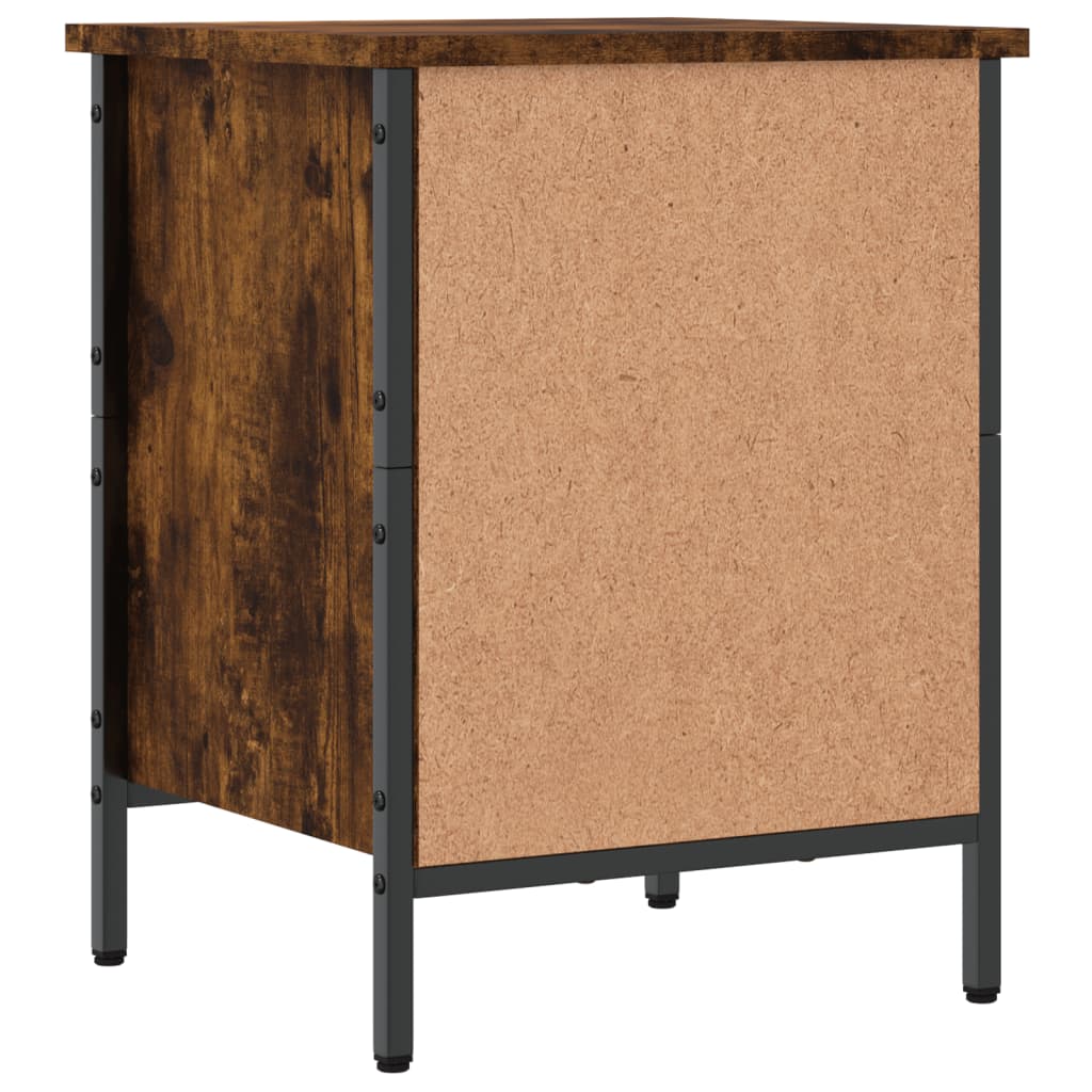 Schoenenkast Bewerkt Hout Kleurig 38 x 35 x 50 cm Gerookt eiken