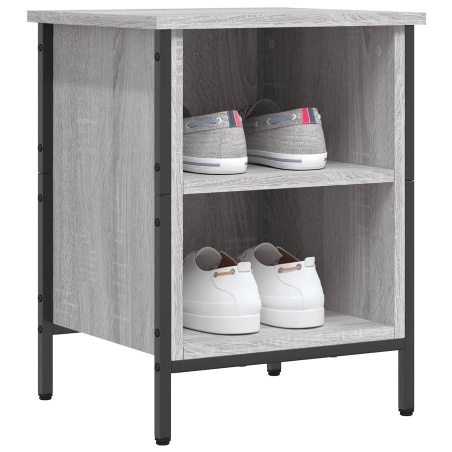 Schoenenkast 38X35X50 Cm Bewerkt Hout Grijs Sonoma Eikenkleurig