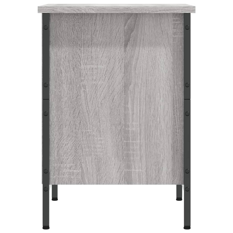 Schoenenkast 38X35X50 Cm Bewerkt Hout Grijs Sonoma Eikenkleurig