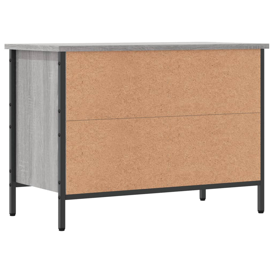 Schoenenkast Bewerkt Hout Eikenkleurig 69 x 35 x 50 cm Grijs sonoma