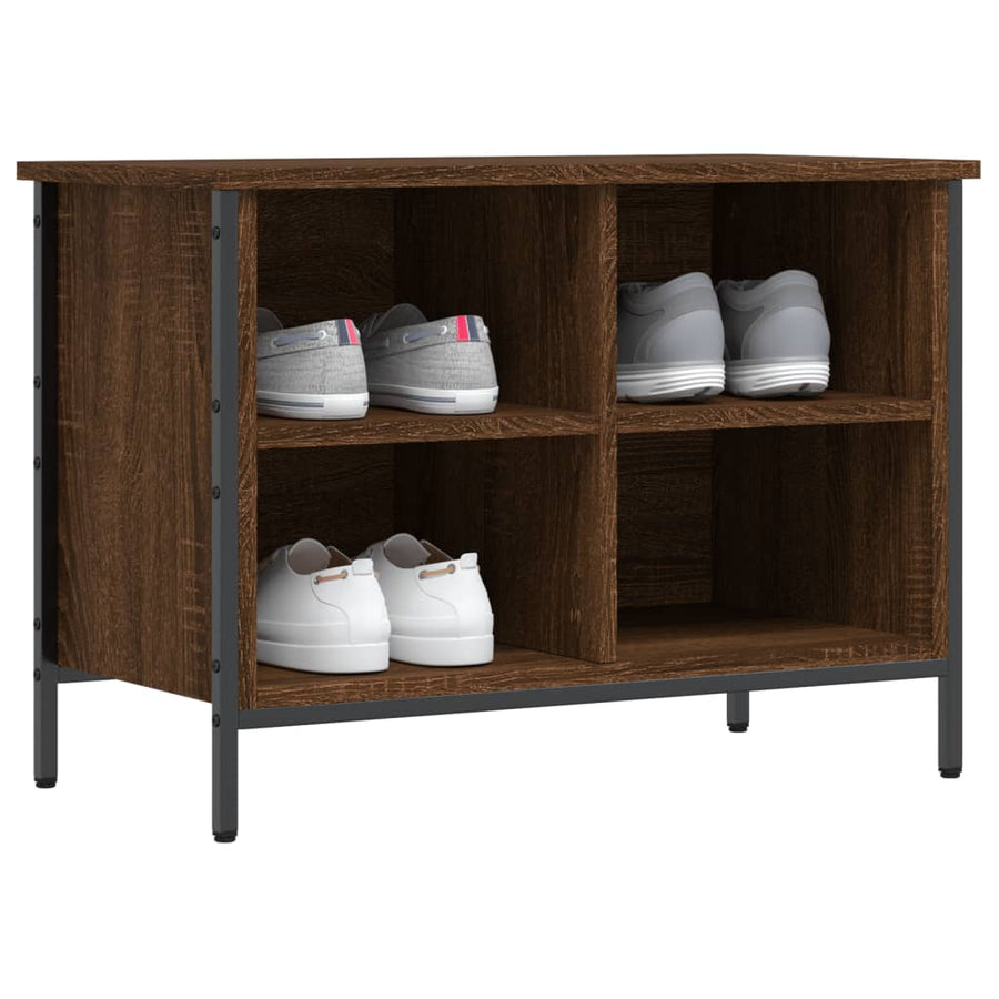Schoenenkast 69X35X50 Cm Bewerkt Hout Bruin Eikenkleur