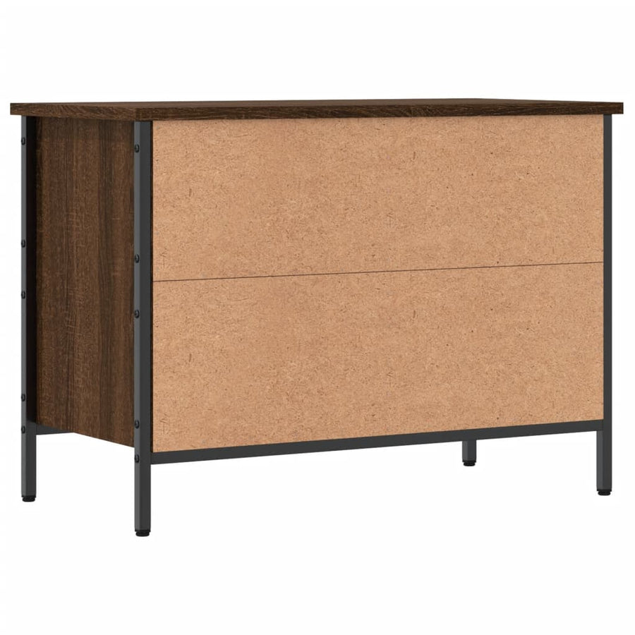 Schoenenkast 69X35X50 Cm Bewerkt Hout Bruin Eikenkleur