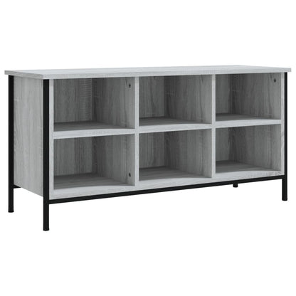 Schoenenkast Bewerkt Hout Eikenkleur 100 x 35 x 50 cm Grijs sonoma