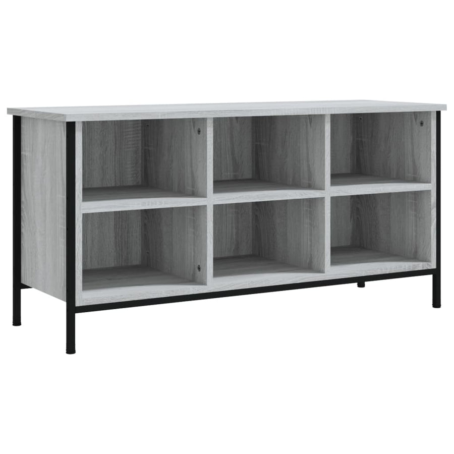 Schoenenkast Bewerkt Hout Eikenkleur 100 x 35 x 50 cm Grijs sonoma