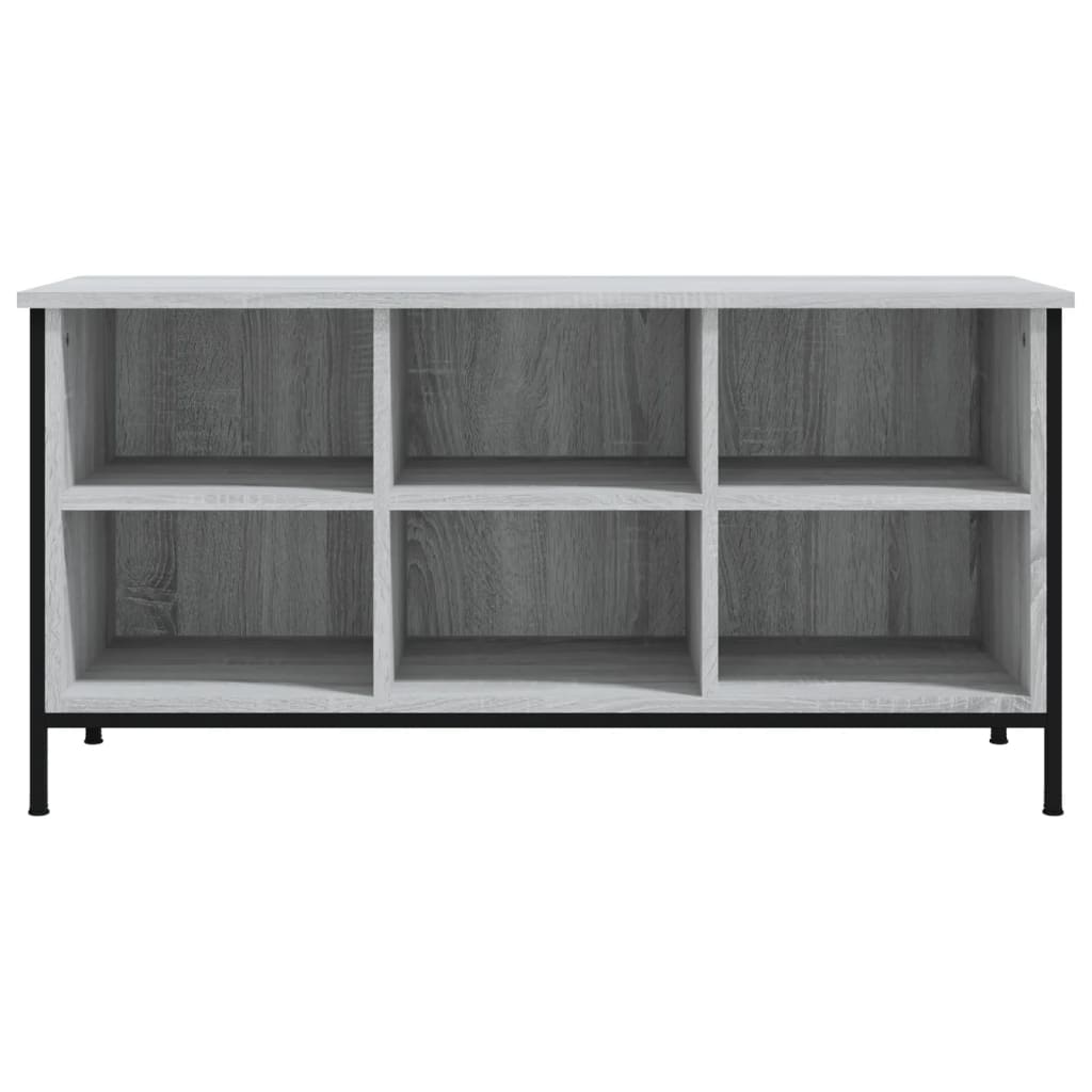 Schoenenkast Bewerkt Hout Eikenkleur 100 x 35 x 50 cm Grijs sonoma