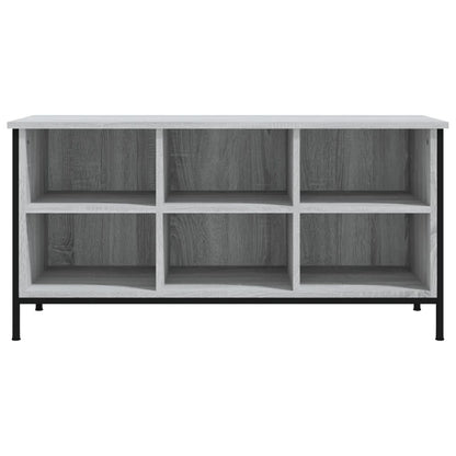 Schoenenkast Bewerkt Hout Eikenkleur 100 x 35 x 50 cm Grijs sonoma