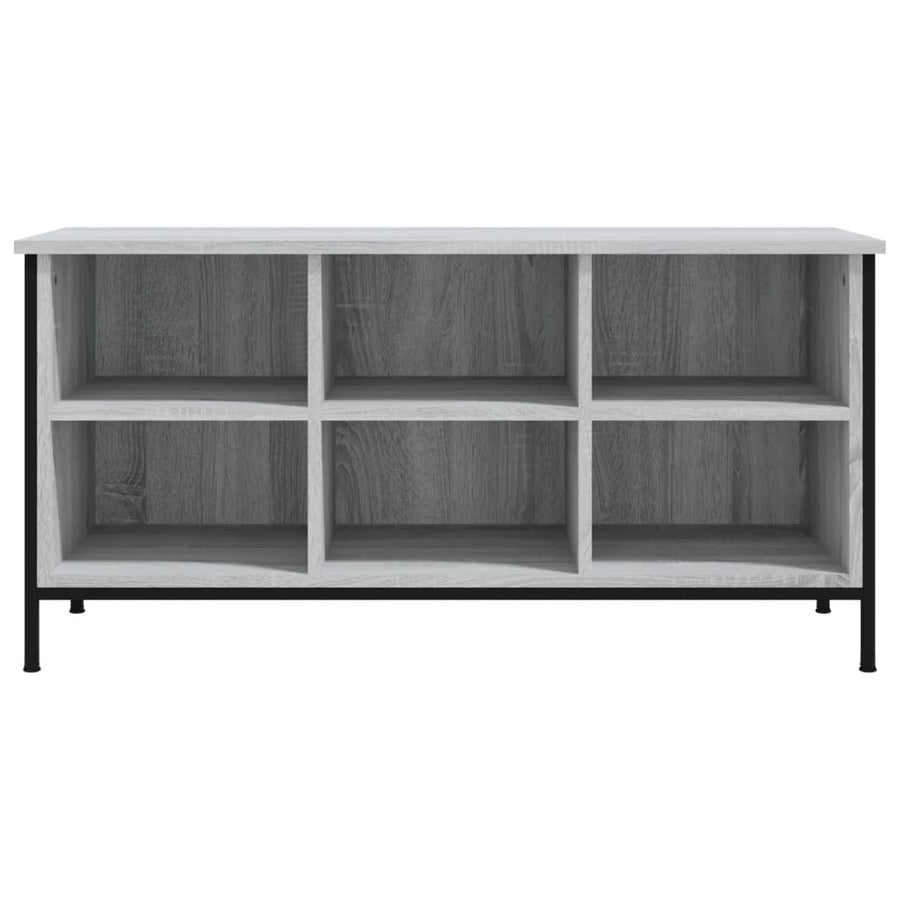 Schoenenkast Bewerkt Hout Eikenkleur 100 x 35 x 50 cm Grijs sonoma