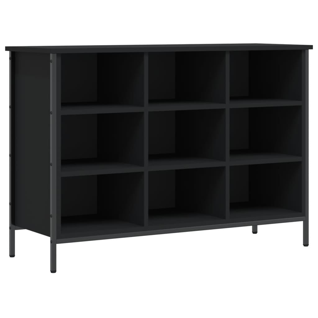 Schoenenkast Bewerkt Hout 100 x 35 x 70 cm Zwart