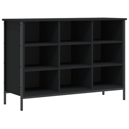 Schoenenkast Bewerkt Hout 100 x 35 x 70 cm Zwart