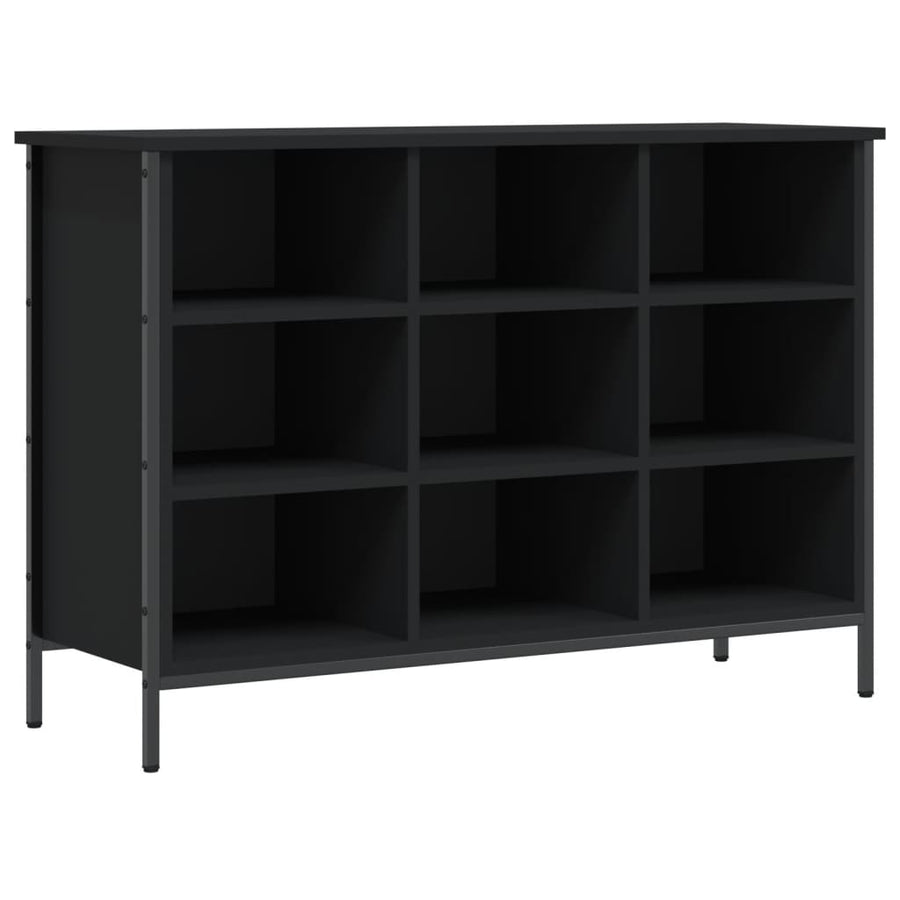 Schoenenkast Bewerkt Hout 100 x 35 x 70 cm Zwart