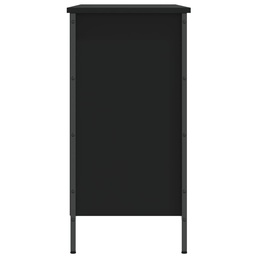 Schoenenkast Bewerkt Hout 100 x 35 x 70 cm Zwart