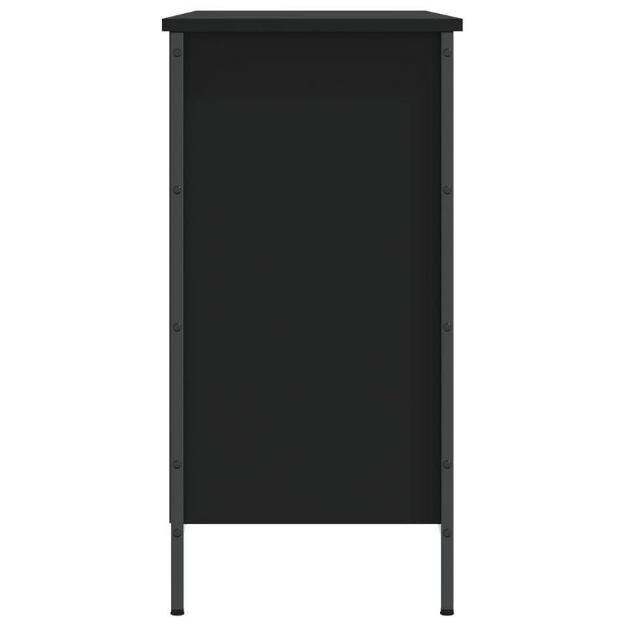 Schoenenkast Bewerkt Hout 100 x 35 x 70 cm Zwart