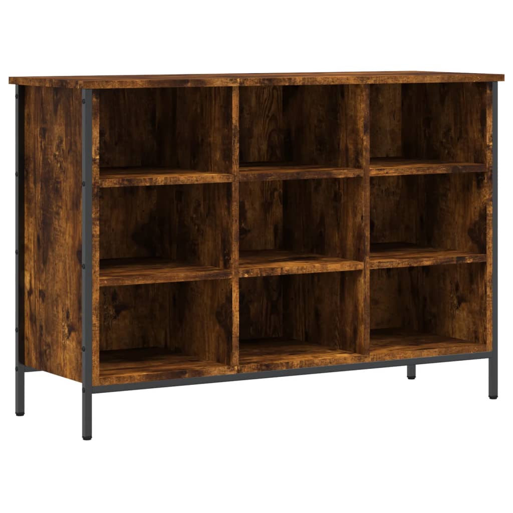 Schoenenkast Bewerkt Hout Kleurig 100 x 35 x 70 cm Gerookt eiken